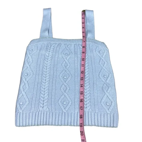 ZARA: NWT Cable Knit Light Purple Violet Crop Top  - Size Small - Picture 9 of 13